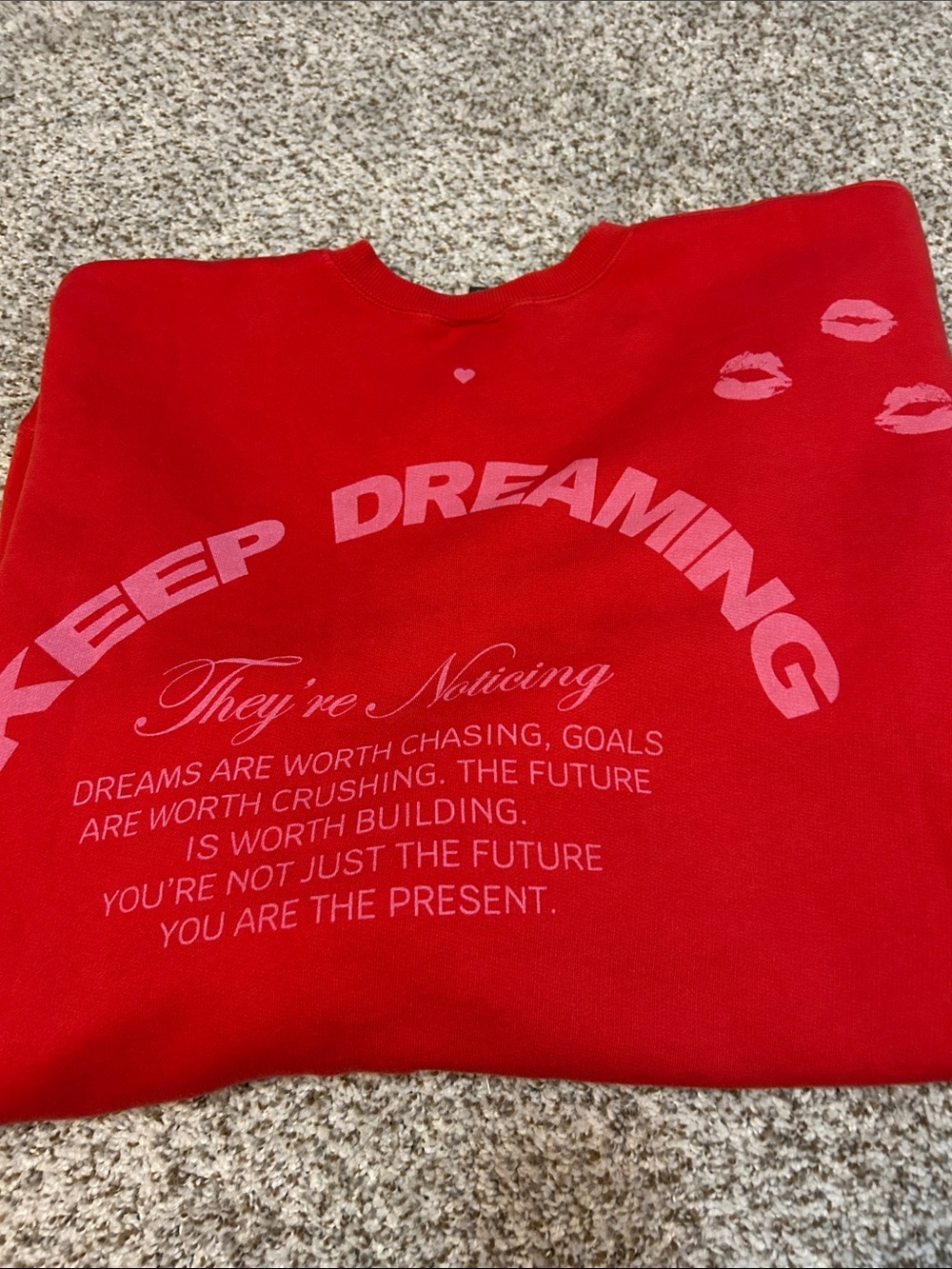 wild fable Red 'Keep Dreaming' Graphic Crewneck Sweatshirt - Picture 5 of 5
